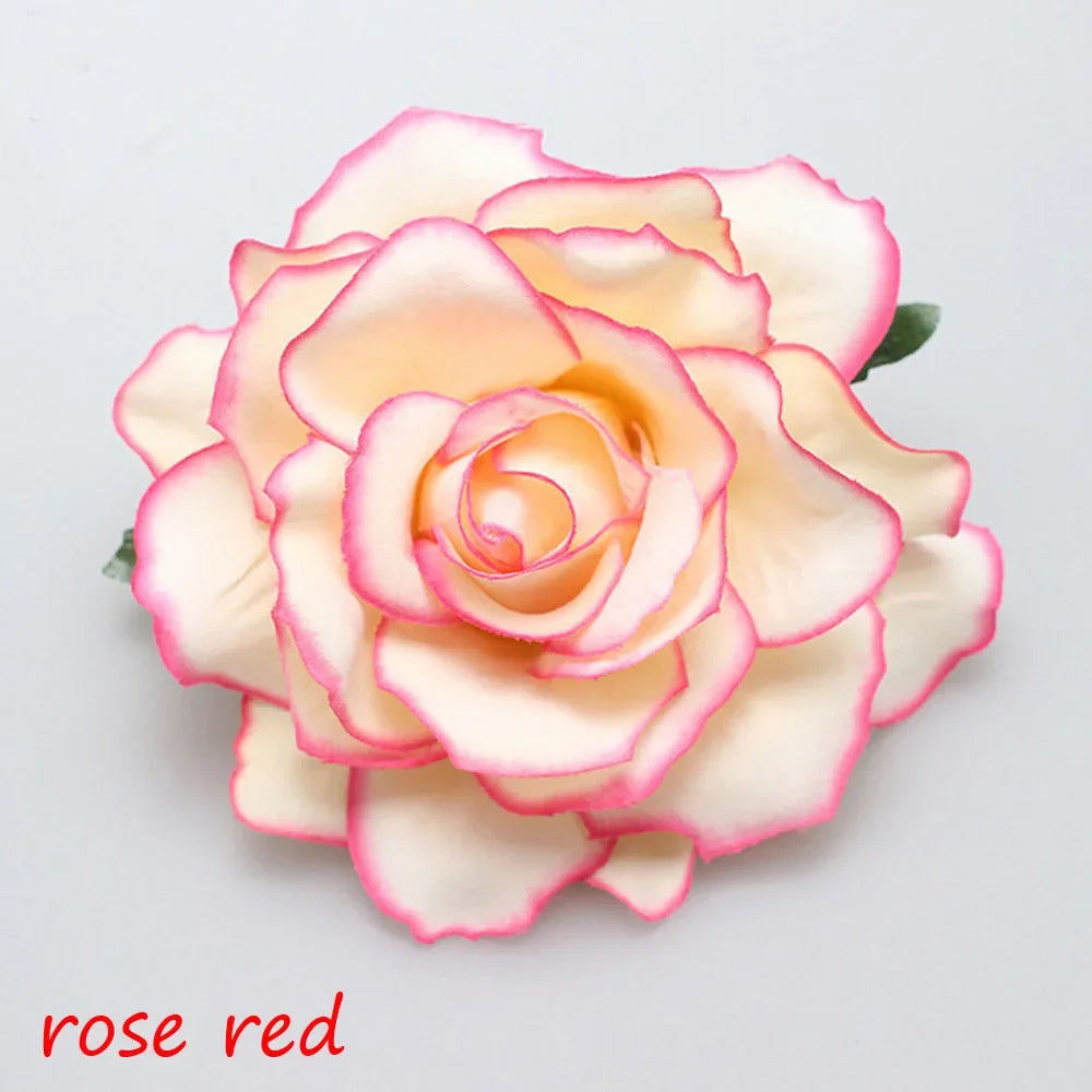 Fashion Festival Elegant Bridesmaid Hair Jewelry Bridal Flower Hair Clip Double Rose Hairpin Wedding Accessories