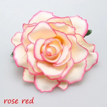 Fashion Festival Elegant Bridesmaid Hair Jewelry Bridal Flower Hair Clip Double Rose Hairpin Wedding Accessories