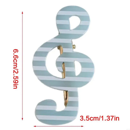 Stylish Striped Star Musical Note Resin Hair Clip Elegant Barrettes Daily Hairpin For Women Girls Fashion Accessories