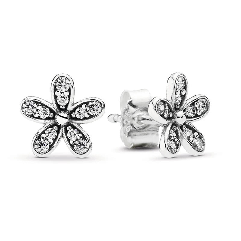 TOGORY Newest Rose Gold Brand Stud Earrings For Ladies Women Crown Love Round Earrings Jewellery Birthday Gift Special Offer