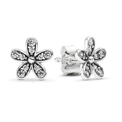 TOGORY Newest Rose Gold Brand Stud Earrings For Ladies Women Crown Love Round Earrings Jewellery Birthday Gift Special Offer