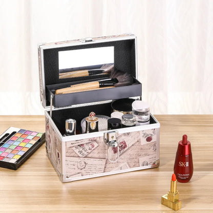 Makeup Box Large Capacity Professional Makeup Artist Portable Double Cosmetic Organizer