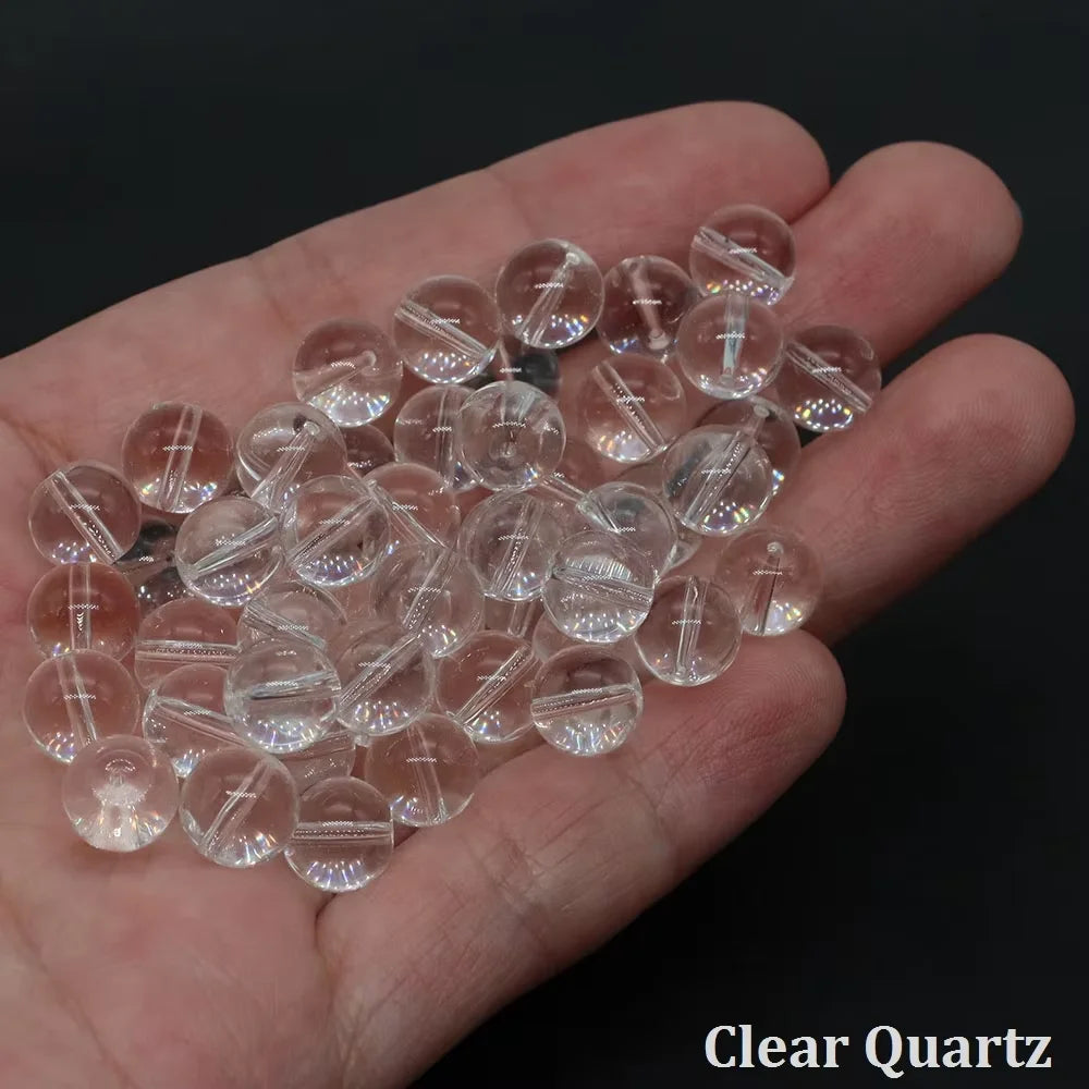 4 6 8 10mm Natural Black Tourmaline Beads Round Smooth Loose Stone Bead For Jewelry Making Diy Bracelet Necklace Accessories