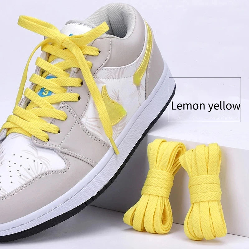 1 pair flat shoes Solid color shoelaces Canvas shoes sports and leisure shoelaces length 100/120/140/160/180cm Shoe accessories