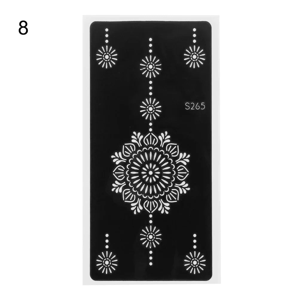 2025 New Professional Henna Stencil Temporary Hand Tattoo Body Art Sticker Template Wedding Tool Flower Tattoo Stencil
