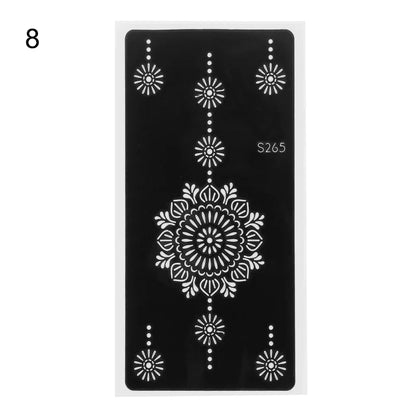 2025 New Professional Henna Stencil Temporary Hand Tattoo Body Art Sticker Template Wedding Tool Flower Tattoo Stencil