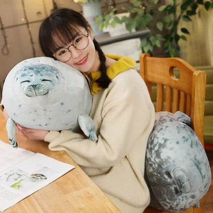 Trendy Chubby Blob Seal Pillow Cute Soft Stuffed Animal Plush Toys Large PP Cotton Gift for Boys Girls Adult