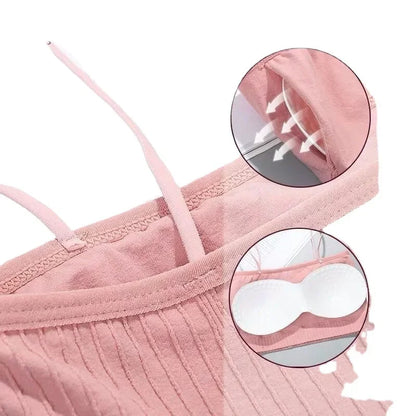 Summer Tube Bras For Women Sexy Seamless Underwear Crop Tops Sexy Lingerie Silky Bandeau Bra Removable Pads Intimates