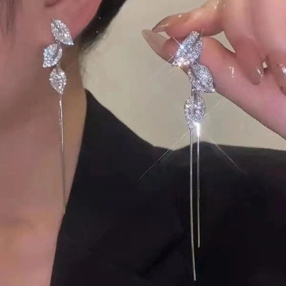 925 Silver Needle Korean Fashion Long Chain Tassel Earrings For Women Metal Earing Jewelry 2026 Trending Women's Drop Earrings