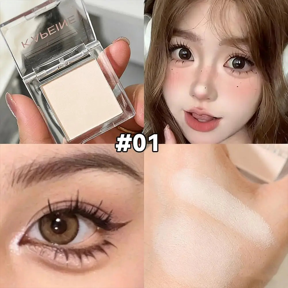 Matte White, Black With Subtle Sparkle, Brightening Eyeshadow Tray For Long-Lasting, Delicate Makeup, As A Highlight Cosmetics