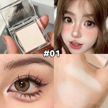 Matte White, Black With Subtle Sparkle, Brightening Eyeshadow Tray For Long-Lasting, Delicate Makeup, As A Highlight Cosmetics