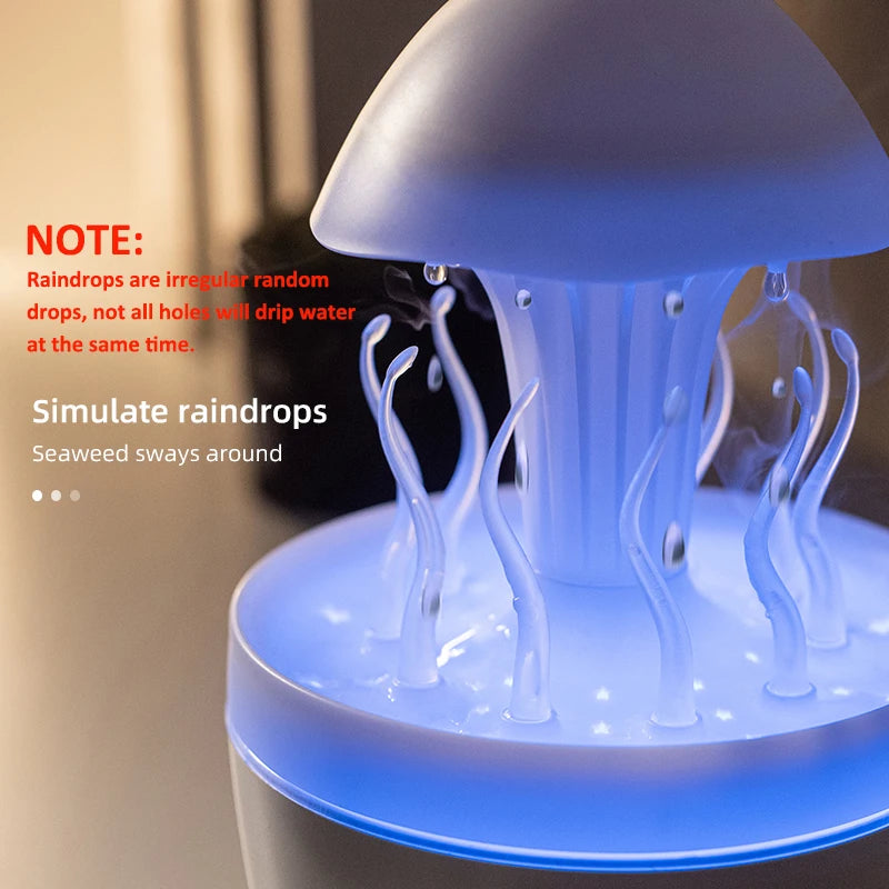 Rotating Raindrop Essential Oil Diffuser, 7-Color Changing Night Light Home Ultrasonic Cool Mist Humidifier with Remote Control