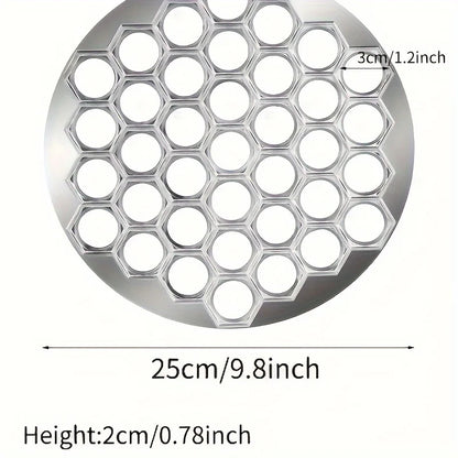Aluminum Dumpling Maker Tool | 37-Hole Ravioli Press for Homemade Pasta & Meat Fillings | Multi-Use Pastry Mold Kitchen Gadget