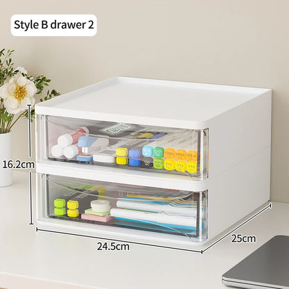Office Desktop Pegboard With Storage Boxes, Large - Capacity Drawers, And Free - Combination Design.
