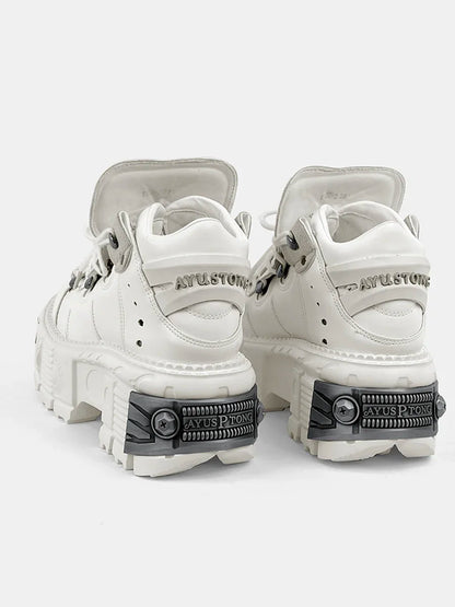2025 New Female Gothic High-Top Platform Metal Hot Girl Punk Elevator Fried Street Casual Daddy Shoes Women