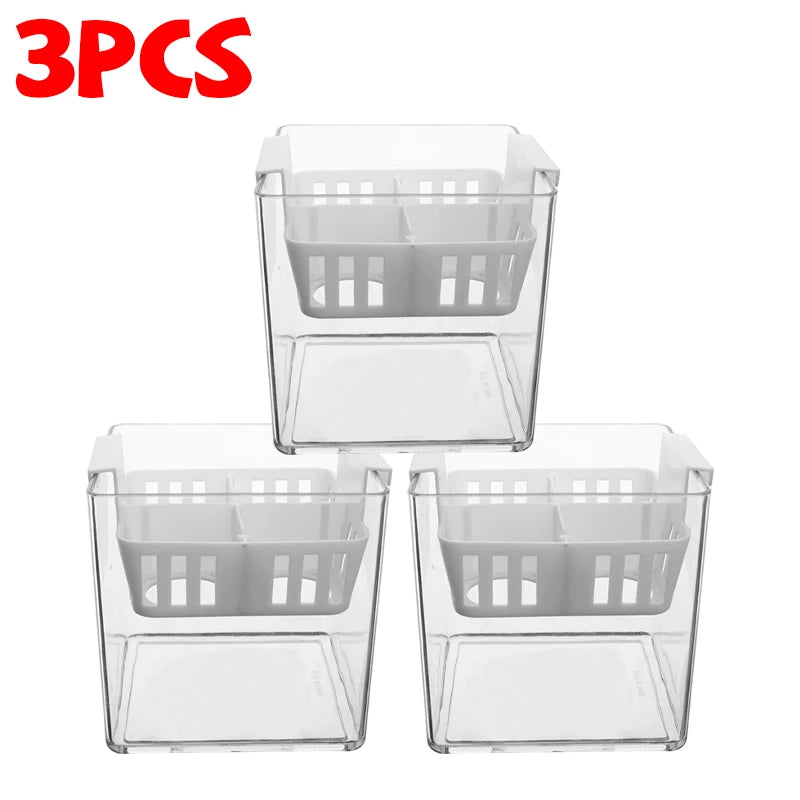 1/3x Four Grid Flower Pot for Hydroponic Tulips Acrylic Breathable Hydroponic Containers for Indoor Gardening Planting Container