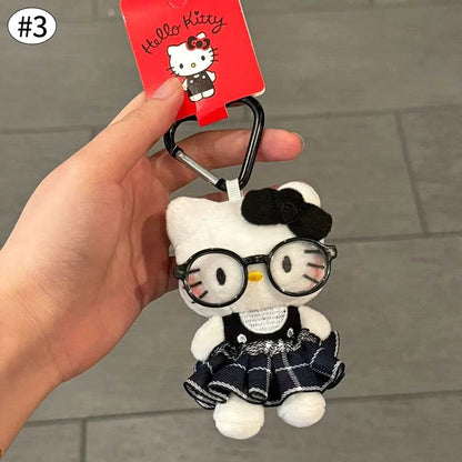 Sanrio Hello Kitty Keychain Cute Cartoon Bag Pendant Plush Doll Charms Car Key Ring Backpack Accessories Women Girl Gifts
