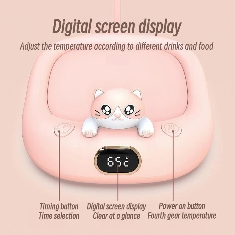 Portable Mug Heating Coffee Mug Cup Warmer Cup Heater Warm Mat Milk Tea Water Heating Pad Constant Temperature Coaster for Home