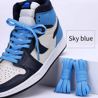 1 pair flat shoes Solid color shoelaces Canvas shoes sports and leisure shoelaces length 100/120/140/160/180cm Shoe accessories