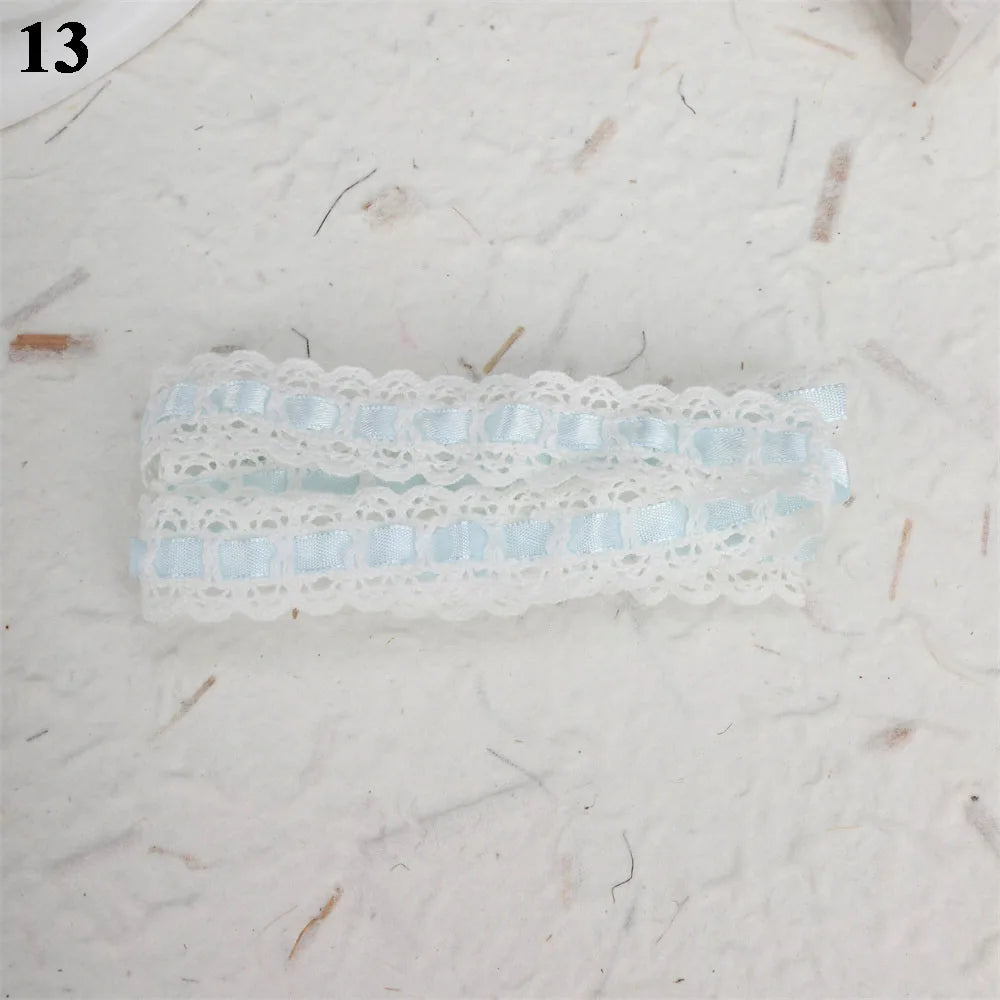 10Pcs Sweet Plush DIY Photocard Holder Handmade Material Korean Idol Photo Card Holder Lace Strips Cute Cartoon Ears Accessories