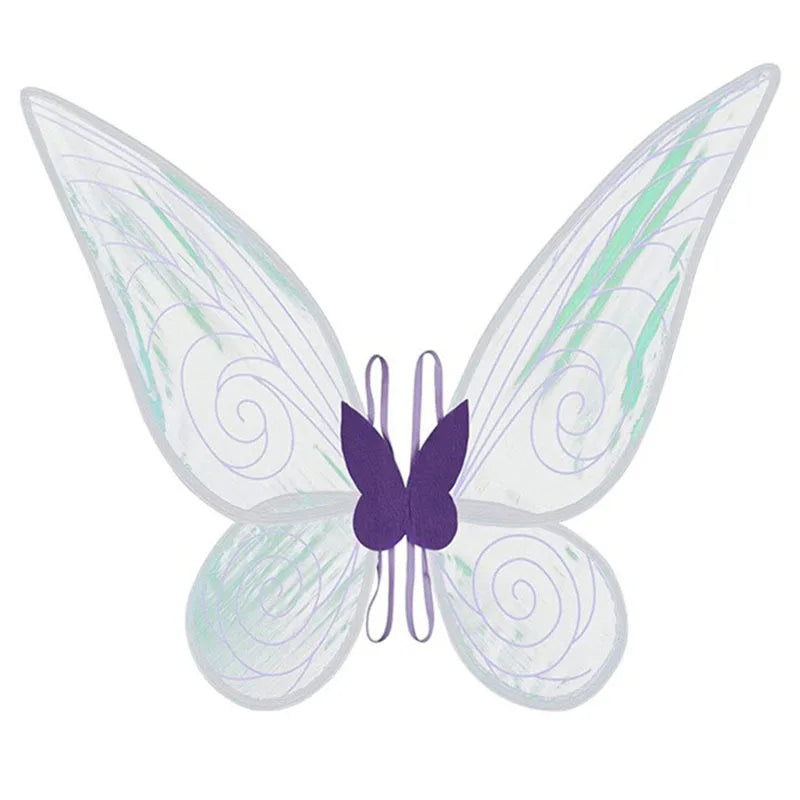 Kids Butterfly Headband Wings Cute Party Props with Fairy Wand Glitter Butterfly Dressing Up Fairy Wing Cosplay Costume