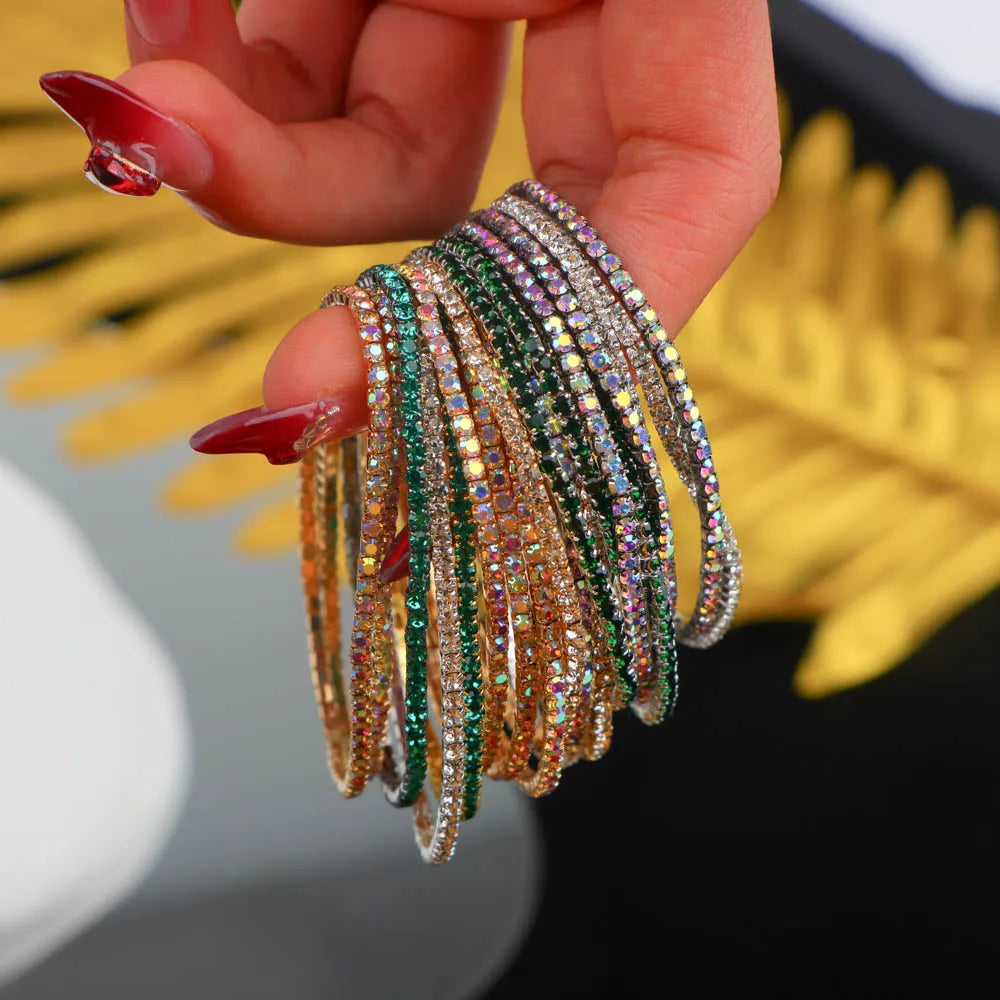 10/20/30/50Pcs/Lot Fashion Shiny Adjustable Bracelet, Stackable Elastic Women's Jewelry Bracelet Randomly Shipped