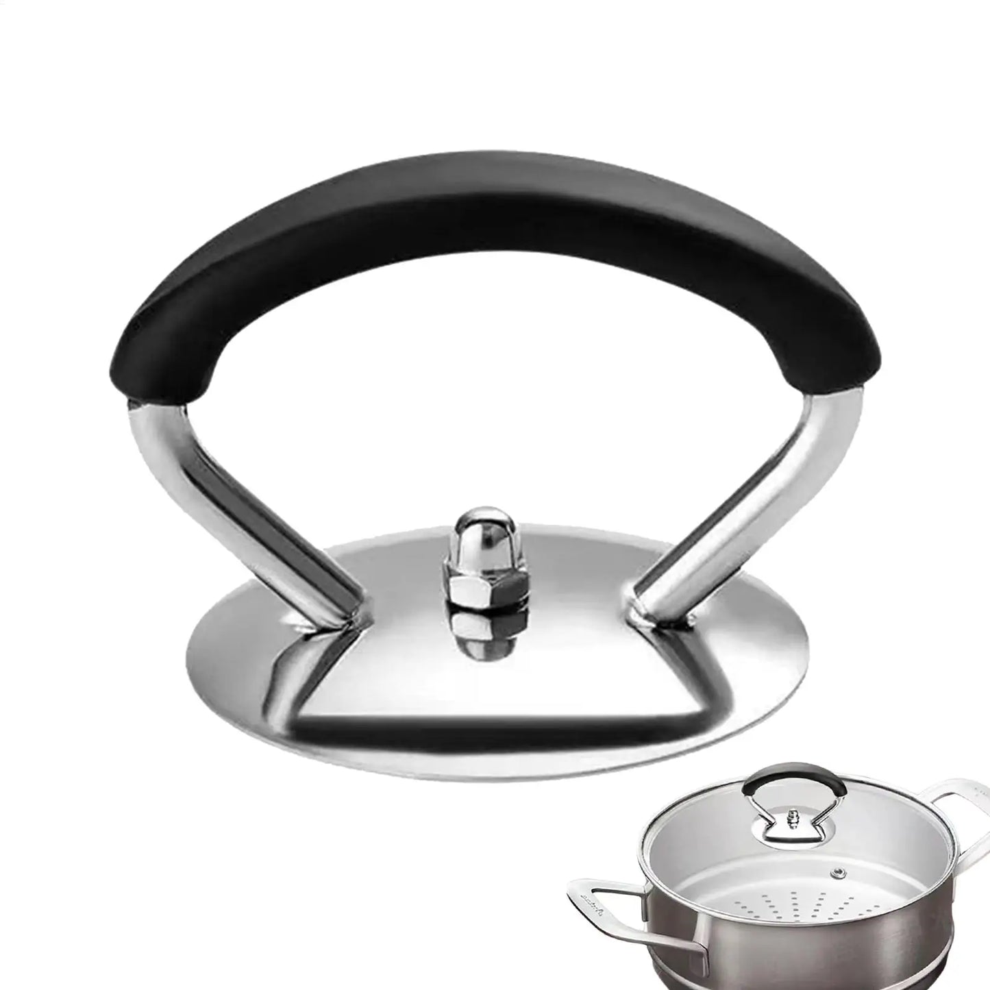 Universal Pot Lid Cover Knob Handle,Stainless Steel Replacement Cookware Pot Lid Handgrip Knob