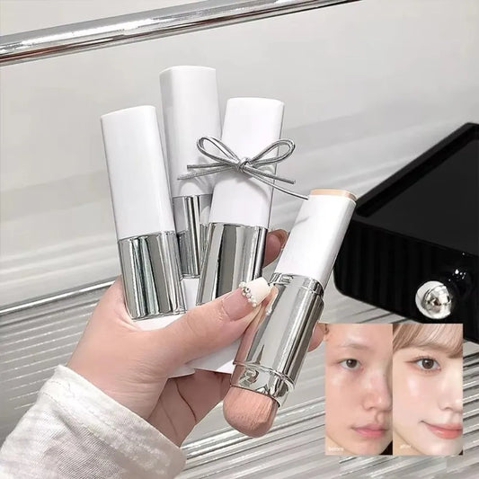 Long Lasting 2-in-1 Foundation Stick Brightening Natural Color Concealer Makeup Moisturizing Matte Makeup Base All Skin Types
