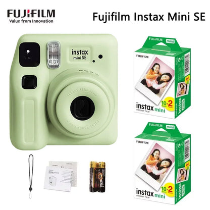 Classic Fujifilm Instax Mini SE Camera Auto-focusing Wrist Strap Birthday Christmas For Girl Mini White Edge Photo Paper select