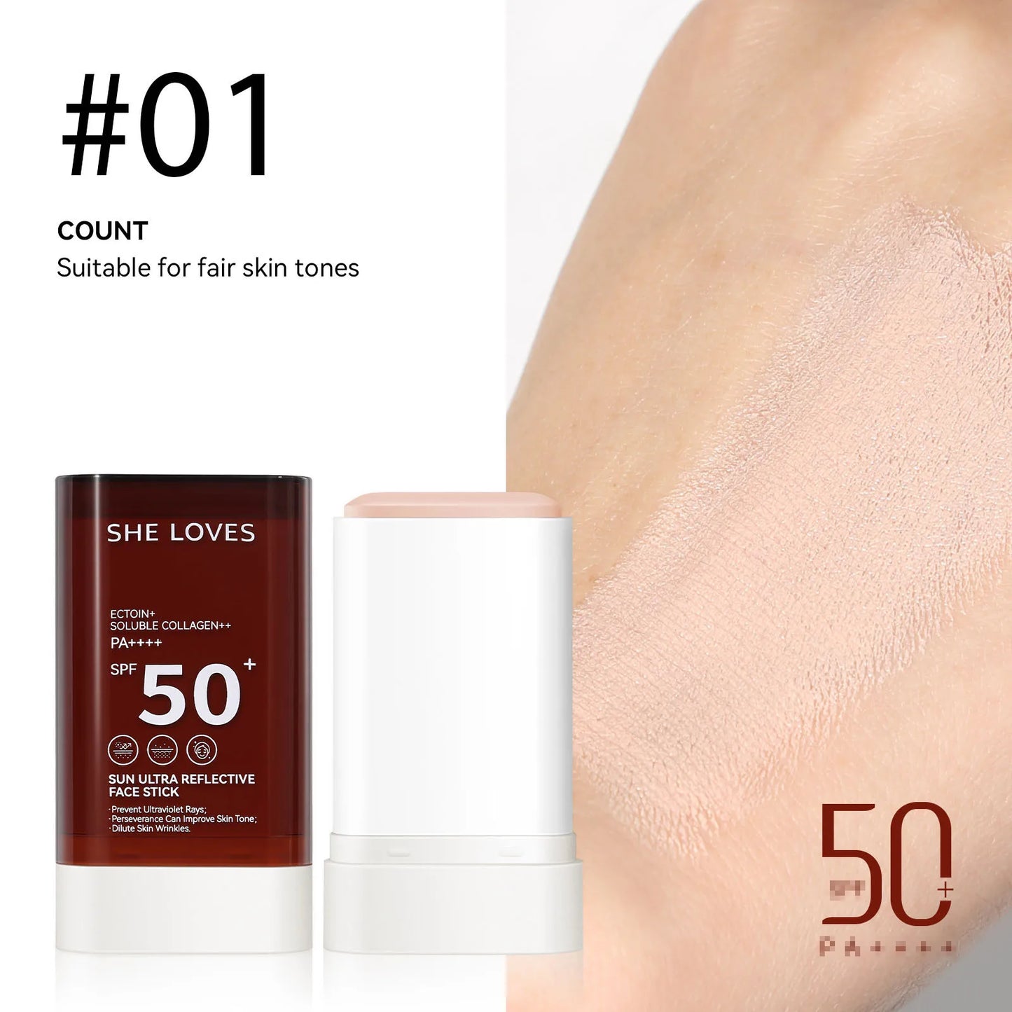 Longlasting Non-Transfer Full Coverage SPF Foundation Stick Lightweight Breathable Natural Finish Makeup Sun Protection Oil-Free