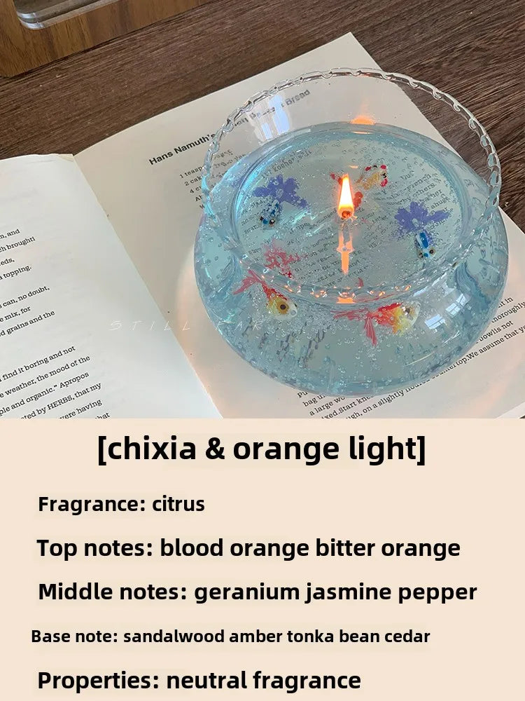 [Bubble Fish Tank] Niche Premium Atmosphere Goldfish Scented Candles Home Bedroom Birthday Gift