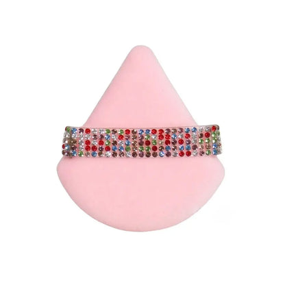 Diamond Triangle Powder Puff Face Makeup Tool Sponge Velvet Soft Smooth Facial Beauty Makeup Sponge Cosmetics Accessories