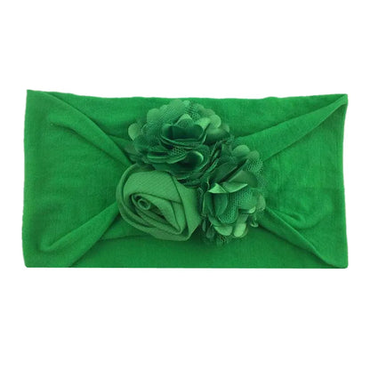Kids Headwear Soft Stretch Flower Headband Knot Wide Nylon Headwraps Baby Girls Hair Bands Photo Props for Newborn Accessories