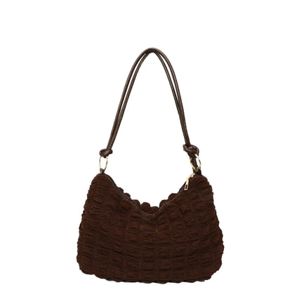 Fashion Vintage Women Subaxillary Bag Texture Shoulder Crossbody Bags Retro Female Shopping Underarm Handbag Totes