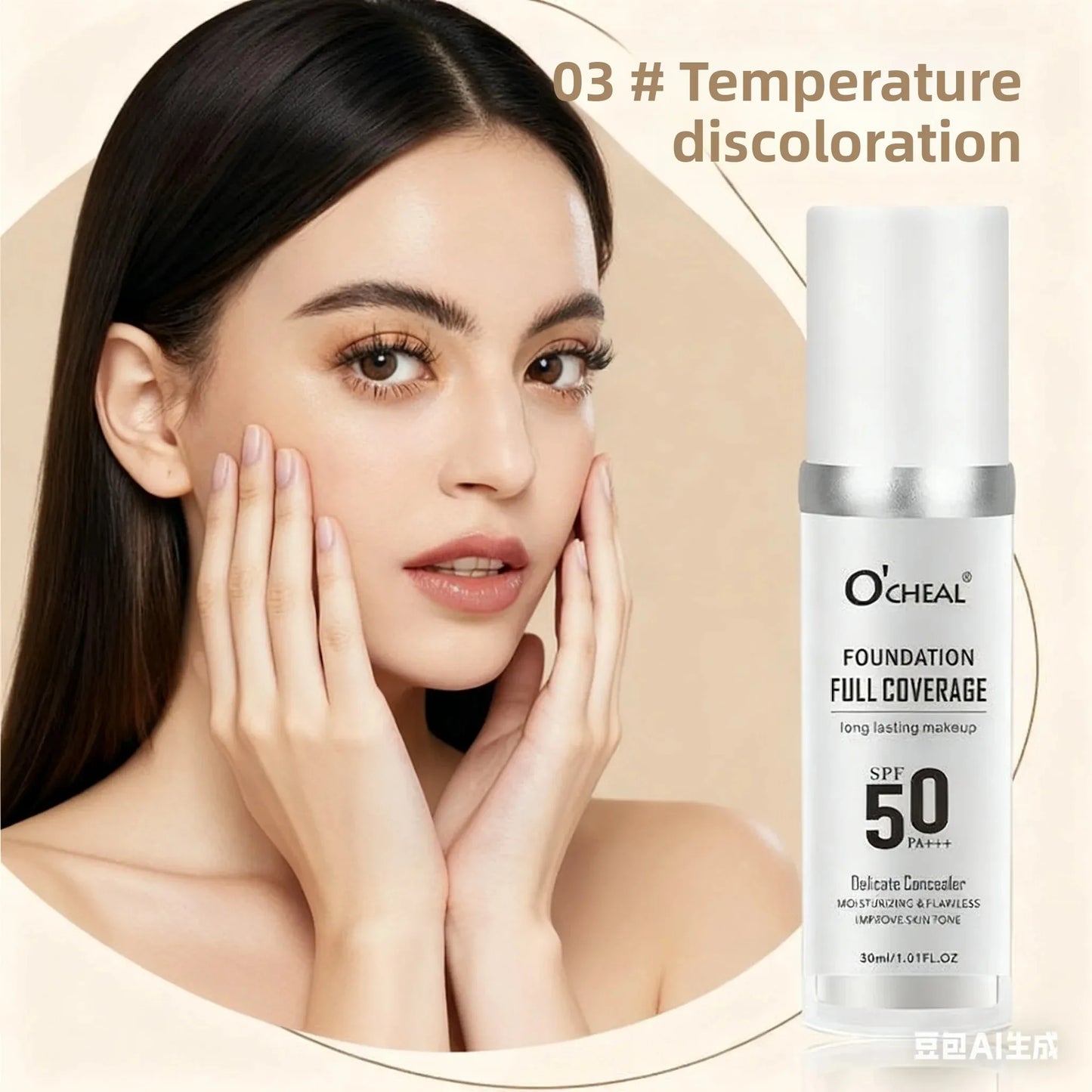 OCHEAL Color Changing Foundation Liquid - Moisturizing Long Lasting Brightening Full Coverage Concealer Makeup