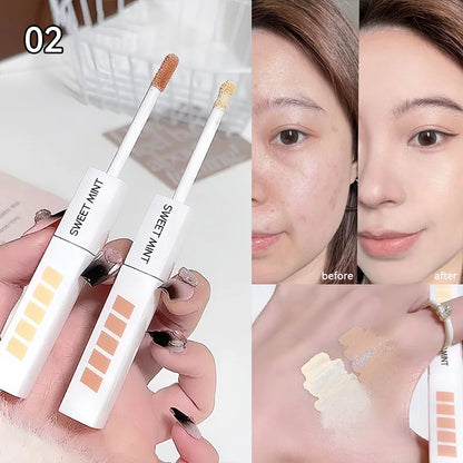 Double-head concealer, brightens and contours the face, naturally covers and creates a three-dimensional makeup look