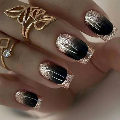 Wholesale Price Press On Nails Ballerina Medium Coffin False Nails French Tip Nails Manicure Stick On Nails Acrylic Fake Nails
