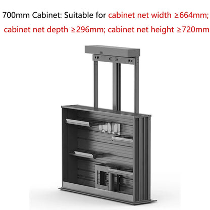 Smart Motorized Pull Down Spice Basket For Kitchen Wall Cabinet With Touch Control Voice Activated And Anti Pinch Safety