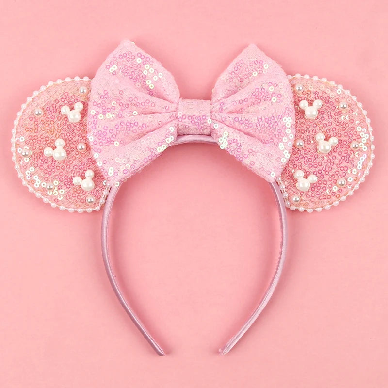 New Trendy Mouse Ears Headband Mickey 3.3"Velvet For Girls Soft Bow Hairband Halloween Festival Party Trip DIY Hair Accessories