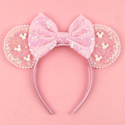 New Trendy Mouse Ears Headband Mickey 3.3"Velvet For Girls Soft Bow Hairband Halloween Festival Party Trip DIY Hair Accessories