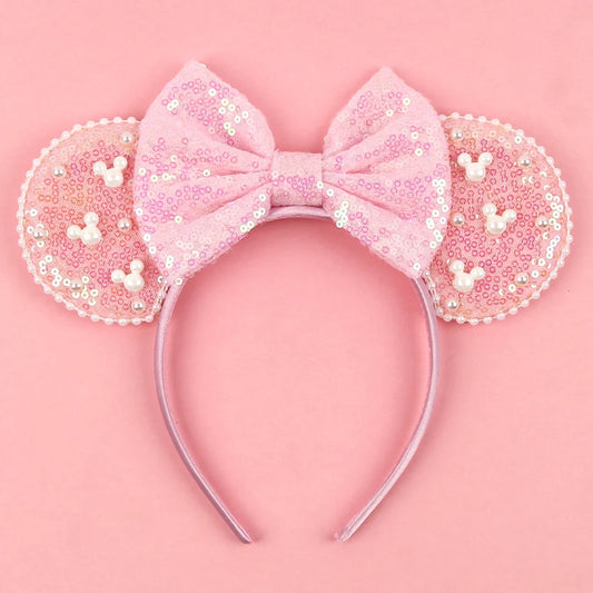 New Trendy Mouse Ears Headband Mickey 3.3"Velvet For Girls Soft Bow Hairband Halloween Festival Party Trip DIY Hair Accessories
