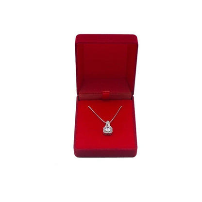 Square Velvet Necklace Box Pendant Display Gift Boxes Jewellery Packaging Storage Case Necklace Holder for Women Valentine's Day