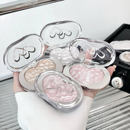 LEE INTO Highlighter Powder, Pearlescent Finish, Fine Shimmer, Silky Mashed Potato Texture, Brightening, Long-Lasting No Fallout