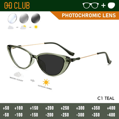 O-Q CLUB Women's Grade Glasses Men Optical Lenses Transparent Eyepieces for Reading Lunettes Myopia Eyeglasses Photochromic Lens