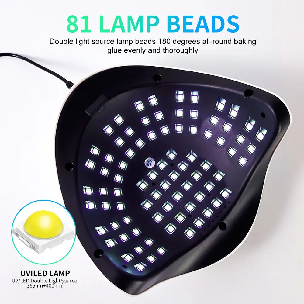 SUN X25MAX 81LED UV Lamp for Nails Drying Quick Curing All Gel Nail Polish Professional Powerful UV Light Dryer Manicure Salon