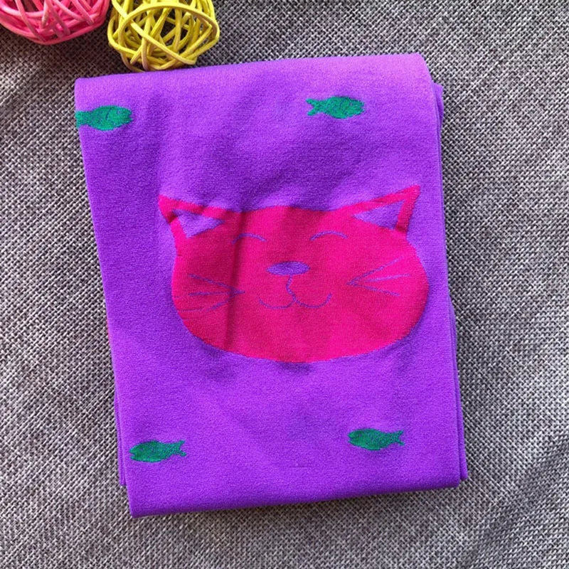 Girls Stockings Kids Tights Spring Autumn Cat Fish Children Pantyhose Stockings Clothes Toddlers Kitty Legging Bodysuits