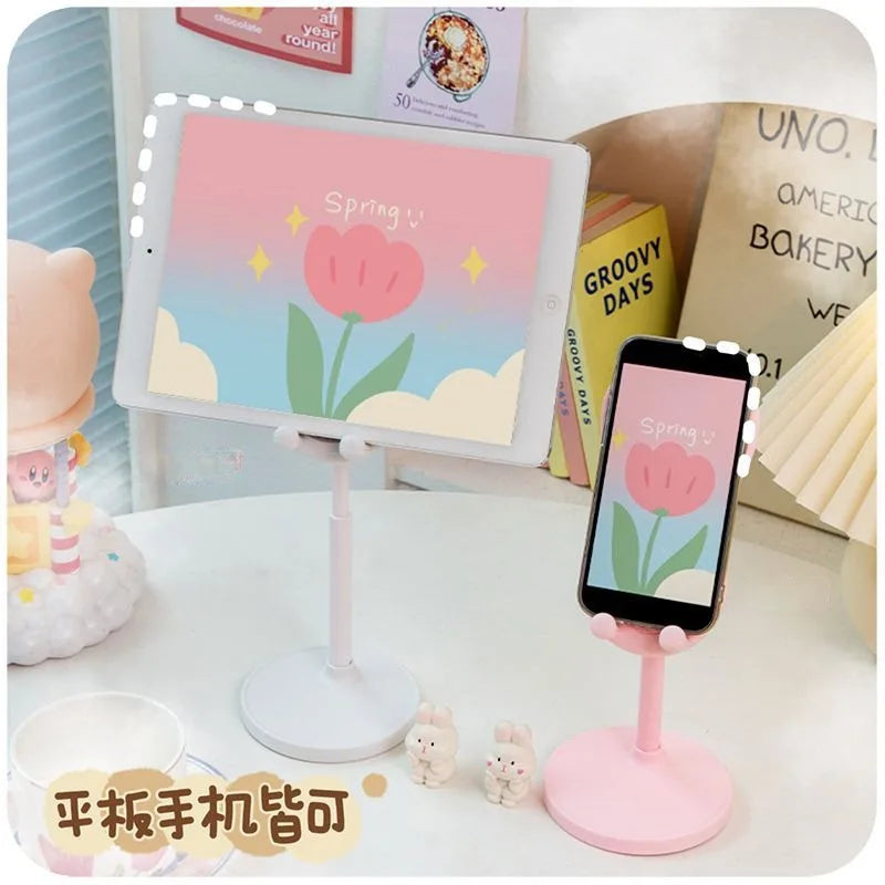 Cute Cartoon Bunny Phone Stand Desktop Cell Phone Stand For iPhone IPad Samsung Smartphone Adjustable Phone Holder Table Support