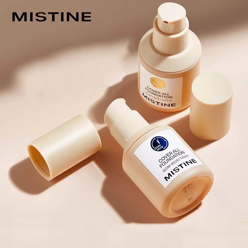 Mistine Liquid Foundation Matte Oil-control Longlasting Waterproof Sweatproof Primer High Concealer Mineral  Makeup Base 30ml