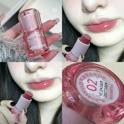 HERORANGE Sparkling Mirror Water Light Lipstick Clear, Natural, Whitening, Moisturizing and Durable Suitable for Beginners
