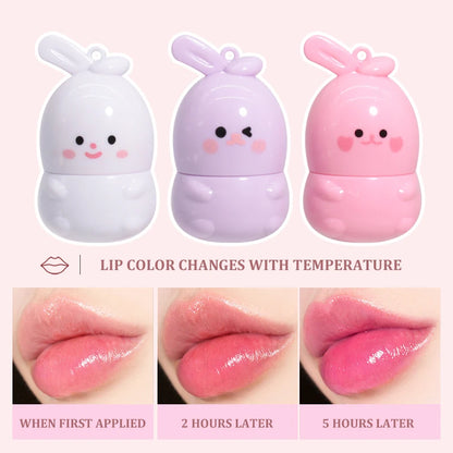Goody Bunny Color-Changing Lip Balm Moisturizing Repairing Waterproof Lipstick Anti-Dry Cracking Temperature Change Color Lipstick